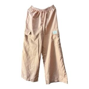 Girls Peach Wide-Leg Pants